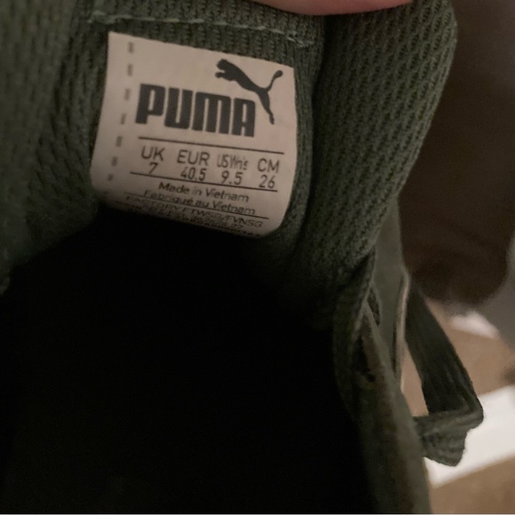 Green suede puma size 9.5 - Picture 3 of 3